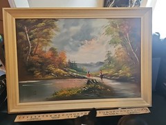 Mcm Oil Painting Signed 40×28.25 Inches