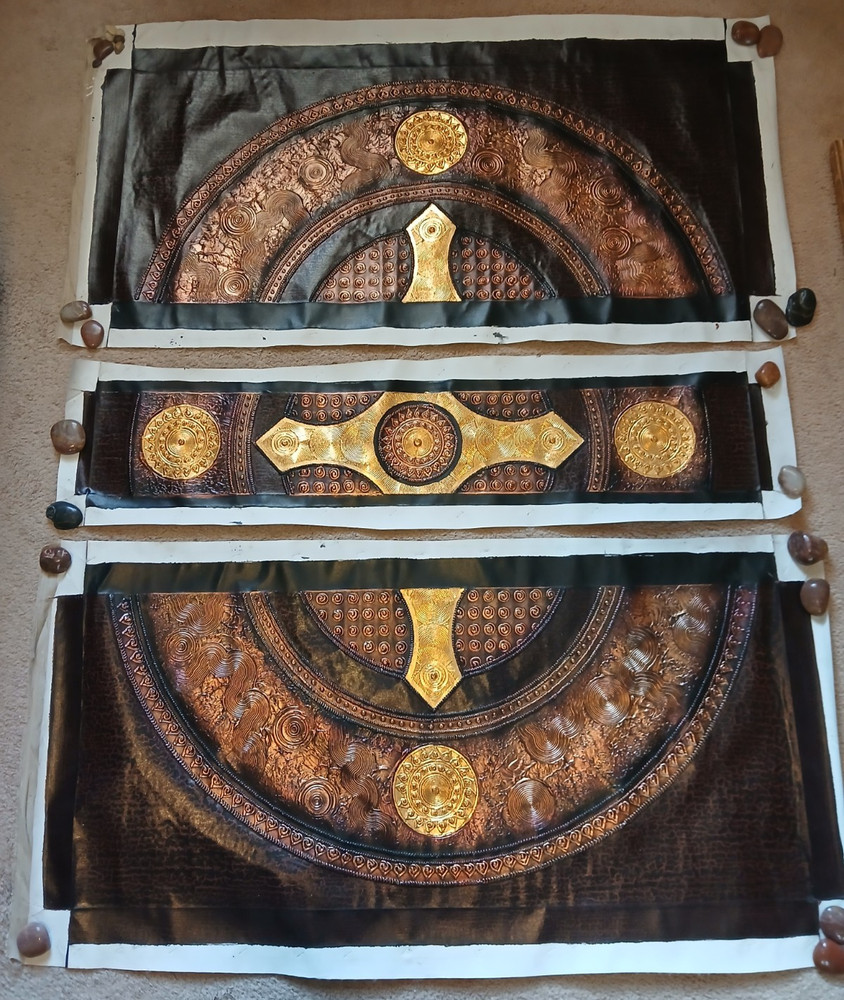 LUCHA UNDERGROUND Gift of Gods Championship Painting Aztec Warrior Shield Canvas