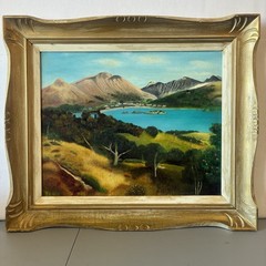 Vintage 1961 Original Scottish Highlands Landscape Painting by John Thomson