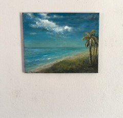 ORIGINAL SEASCAPE ART OIL PAINTING BY GINA VANN 11”x 14” SIGNED UNFRAMED 2023