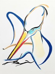 Pelican 8 – Original Abstract Acrylic Painting on Canvas
