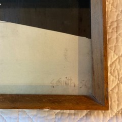 Vintage abstract PAINTING original watercolor cityscape by Smith 1956