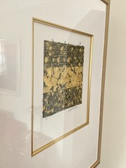 U.K. ARTIST: Audrey Walker M.B.E! GOLD LEAF FIBRE ART RARE IN USA SIGNED/GALLERY