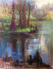Original Florida Landscape Pastel Suwannee River Rum Island Blue GinnieSprings