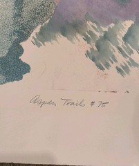 Original watercolor painting on paper titled „Aspen Trail“ 