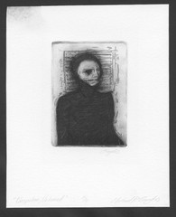 MICHAEL GAYDOS – ORIGINAL HAND PULLED PRINT – SKULL – 5.25 X 6.25 IN.