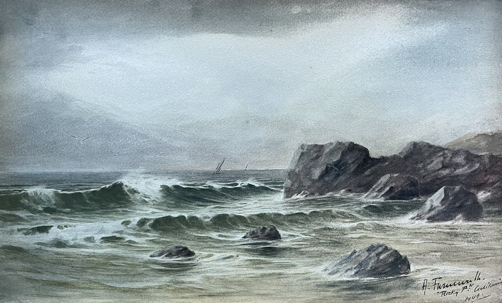 ALFRED FARNSWORTH Original Early San Francisco California Watercolor 1907 LISTED