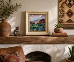 Big Bend National Park Original Painting Framed Southwest Folk Art Texas Desert