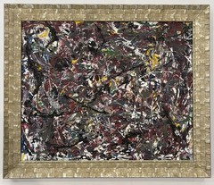 Jackson pollock 1912- 1956 Oil On Canva In The Style Of Hand signed Framed