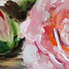 ROSES Flowers Still Life Oil painting UKRAINE 8X10