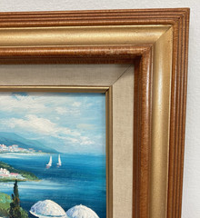Debora Holmes Home Decore 8X10″ Oil Painting On Canvas Coastal Seaport