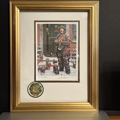 Emmett Kelly Christmas Carol Lithograph Signed Print Leighton Jones Framed Clown