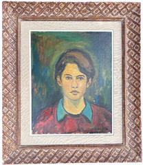 Portrait of a Boy 20 x 16 Oil Painting-1970-Maxim Bugzester