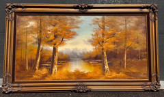 24″ x 48″ Phillip Cantrell SIGNED Landscape Trees OIL Painting Canvas Framed