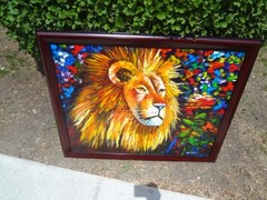 Leonid Afremov Original Oil….1955-20??…..Florida,Mexico & Isreal…LION KING