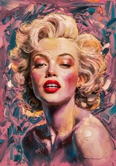 Single piece! motif Marilyn Monroe 100×140 cm XXL canvas pictures airbrush pop art