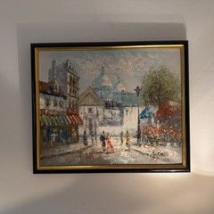 Caroline Burnett Oil Painting Paris. 22×18 Framed.