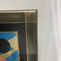 VTG. Mix Media on Board abstract painting 15 1/4″x15 1/4 Signed Numbered