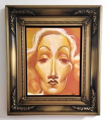 Marlene Dietrich Original Acrylic Painting by Paul Alexander 12″ x 16″