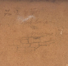 Albert Looking Elk Original Taos Pueblo Oil Painting SKETCH & SIGNED ON BACK
