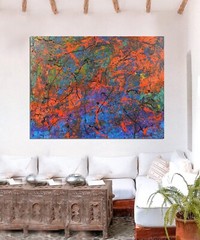 Jackson Pollock style￼ Profession￼al Painting 81” X 62”(6ft 9in)Abstract Modern