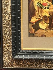 ANTQ 19th C Original Flemish Master Interior Tavern Scene Oil On Canvas, Framed!