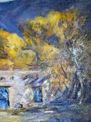 California Artist Palos Verdes Oil Painting 1989 Anne Gere New Mexico Landscape