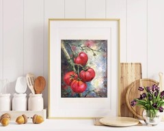 Original Oil Painting Still Life Vegetables Painting Food