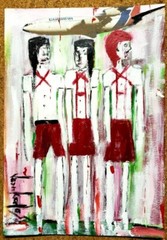 Acrylic on cardboard Juan Karlos cuban art 30×21 Cm. T: Antes De Almuerzo.