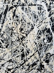 Original Abstract Action Painting jackson pollock style signed art decor