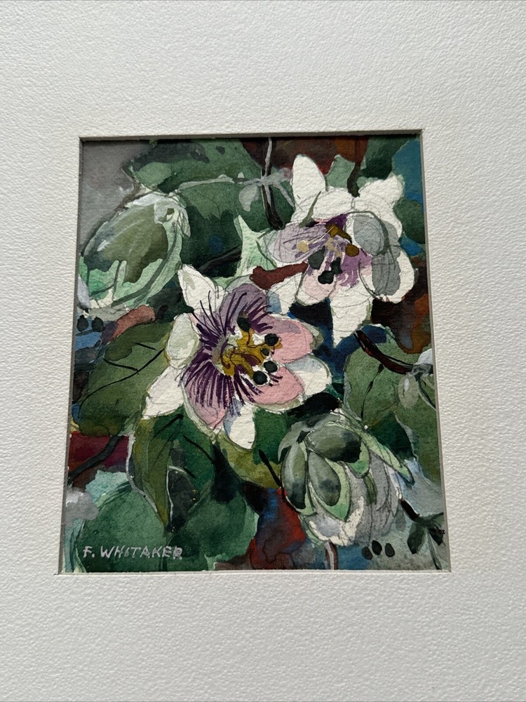 FREDERIC WHITAKER PAINTING AMERICAN FLORAL IMPRESSIONISM LISTED FAMOUS SMALL