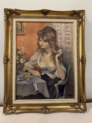 Oil painting titled ‚Claudine‘ by Marcel Dyf