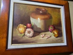 Superb Laura Elkins Stover „Still Life Scene“ – Oil Painting – Signed And Framed