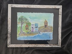 Places Of Puerto Rico, watercolor. Original Art By M. Ortiz