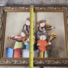 Vintage Musicans Joyce Roybal Oil Painting On Canvas, 10”x 12” Signed Art