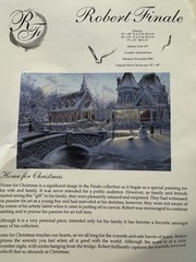 Robert Finale Hand-signed Ltd Ed. Embellished Giclee Canvas:“Home for Christmas“