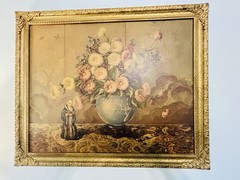 19th Century signed oil on canvas life painting titled „Symphony of Color.“
