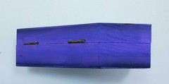 Gothic Coffin/Casket Ghost Painting Red & Purple Trinket Box Art by Rain Crow