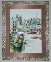 Rex Brandt Original Vintage CA Regionalist Honfleur 1965 Watercolor Painting Art