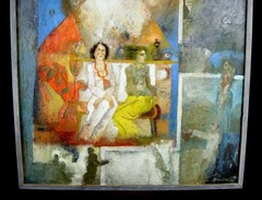 František Nikl 1935 Vracow – Prague / Expectation / Painting, Signed / 1993