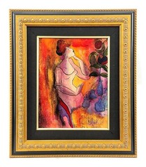 LINDA LE KINFF „Le Maquillage“ Signed, Framed, Appraised & Authenticated