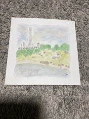The Imperial City By Nicholas Hagen Original Watercolor 6×6 Paper