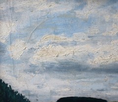 24″ Wide Framed Antique Oil/Canvas Painting of a Belgian Landscape