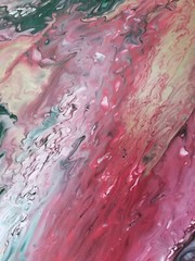 Original Acrylic Pour Painting Abstract Art signed canvas