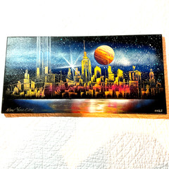 New York City landscape acrylic PAINTING signed hand painted original cityscape