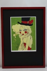 Eve Cordell Cordaro Signed Lithograph Art Framed Matted Print Auto 10″x13″ Women