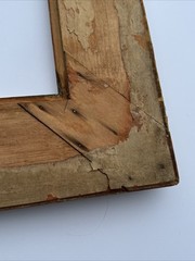 ANTIQUE NEWCOMB MACKLIN FRAME LARGE WOOD CARVED IMAGE SIZE 19 BY 27.5 INCHES OLD