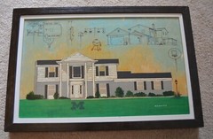 MILTON KEMNITZ 1979 NEIGHBORS MICHIGAN GREAT LAKES ACRYLIC PAINTING FRAMED
