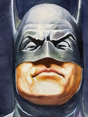 Superman painting BATman Painting- Justice League Alex Ross painting wonder wo