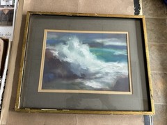 Romanos Rizk Watercolor Gouache Painting Provincetown Wood Shed Gallery Frame